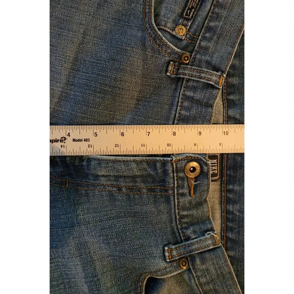 NIKE Jeans Men's Size 34 Blue Denim Mid Rise Slim Straight Stretch (Act 35x30)